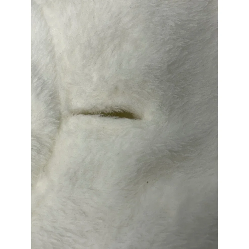 White Plush Bunny Dog Pet Costume Hoodie Hooded Outfit With Ears And Tail Size S